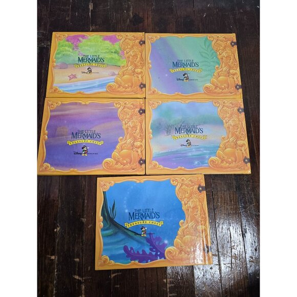 Vintage 90s Disney The Little Mermaid Treasure Chest Picture Books - Picture 2 of 15